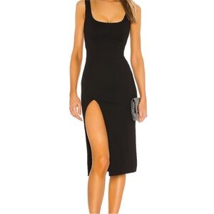 NBD Thom Midi Dress size medium black